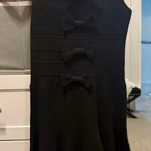 MABLE Black Knit Dress with Bow Details